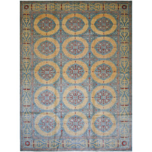 11683 Mongol Afgan Oushak Design 13_6 x 9_10