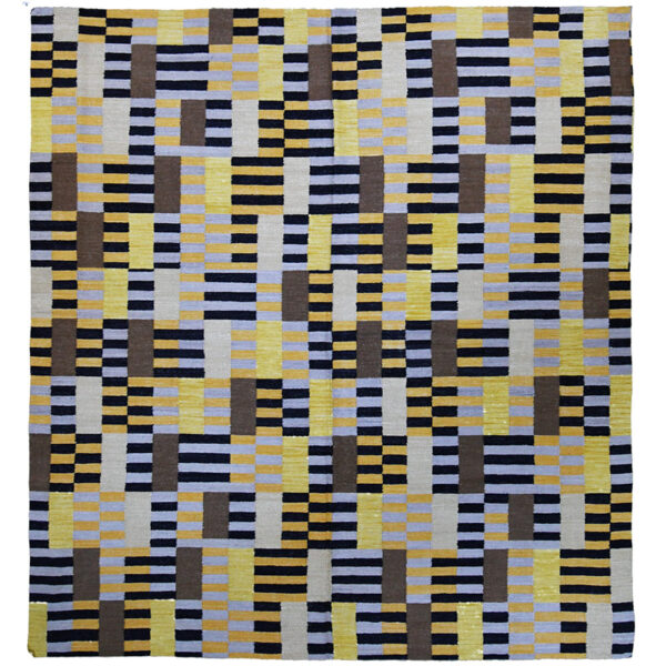 K3603-Afghanistan-Abstract-Stripe-Kilim-9 9-x-8 10